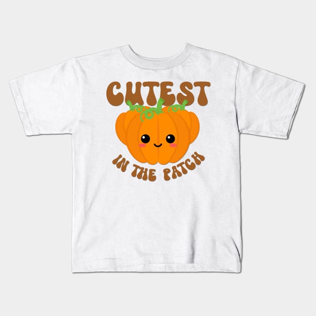 Cutest Pumpkin In The Patch Kids T-Shirt by TwistedThreadsMerch